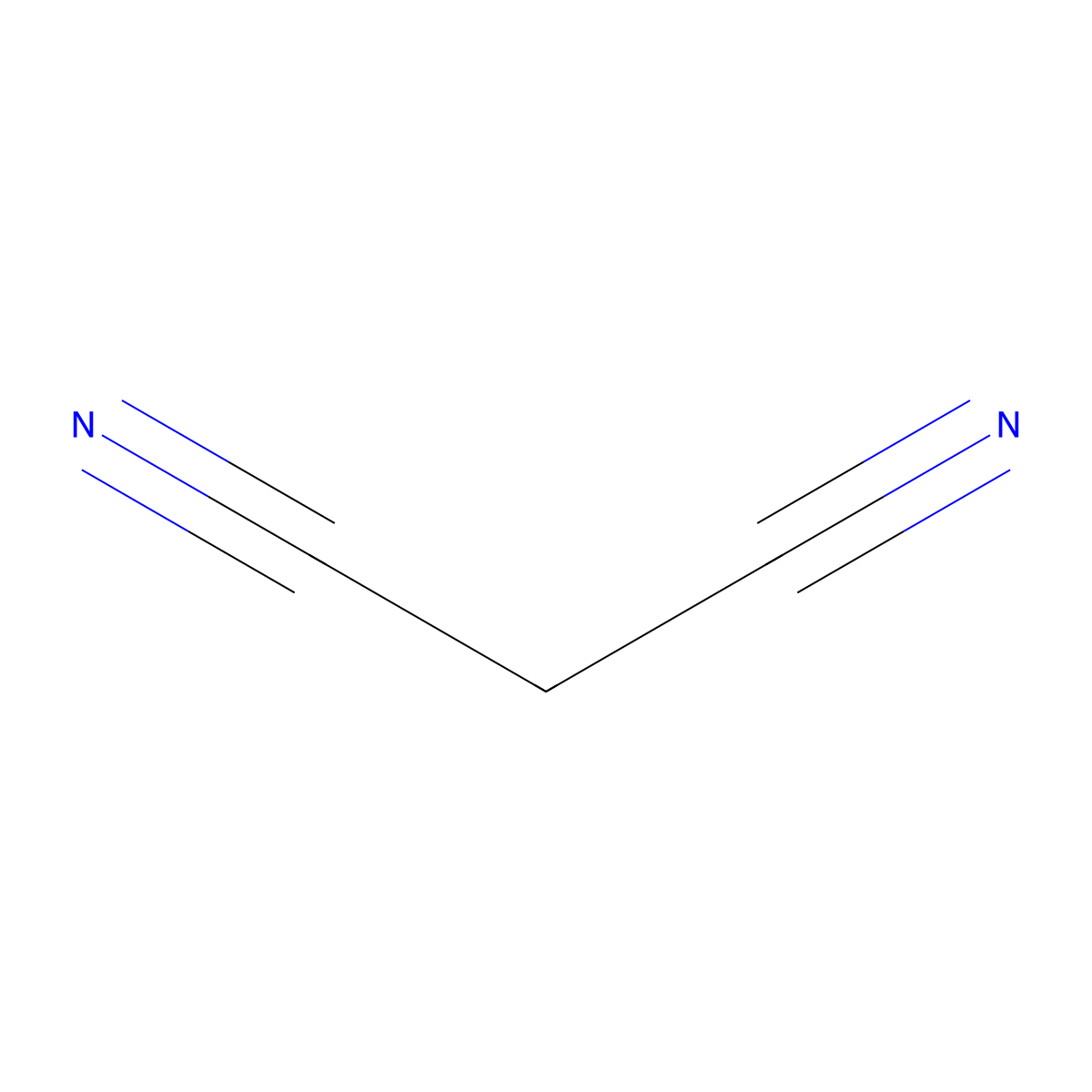Malononitrile molecular structure, CAS 109-77-3