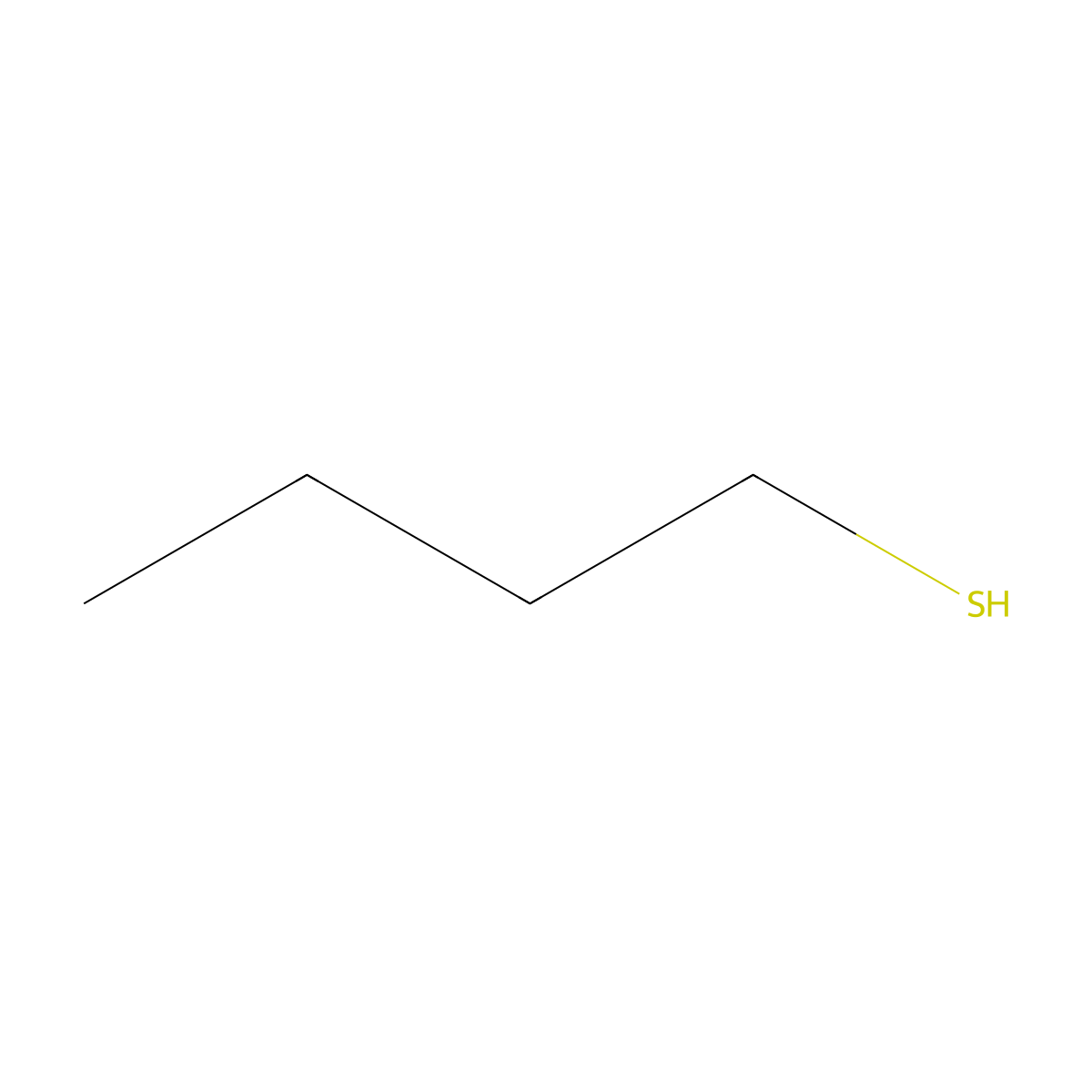 Butanethiol molecular structure, CAS 109-79-5