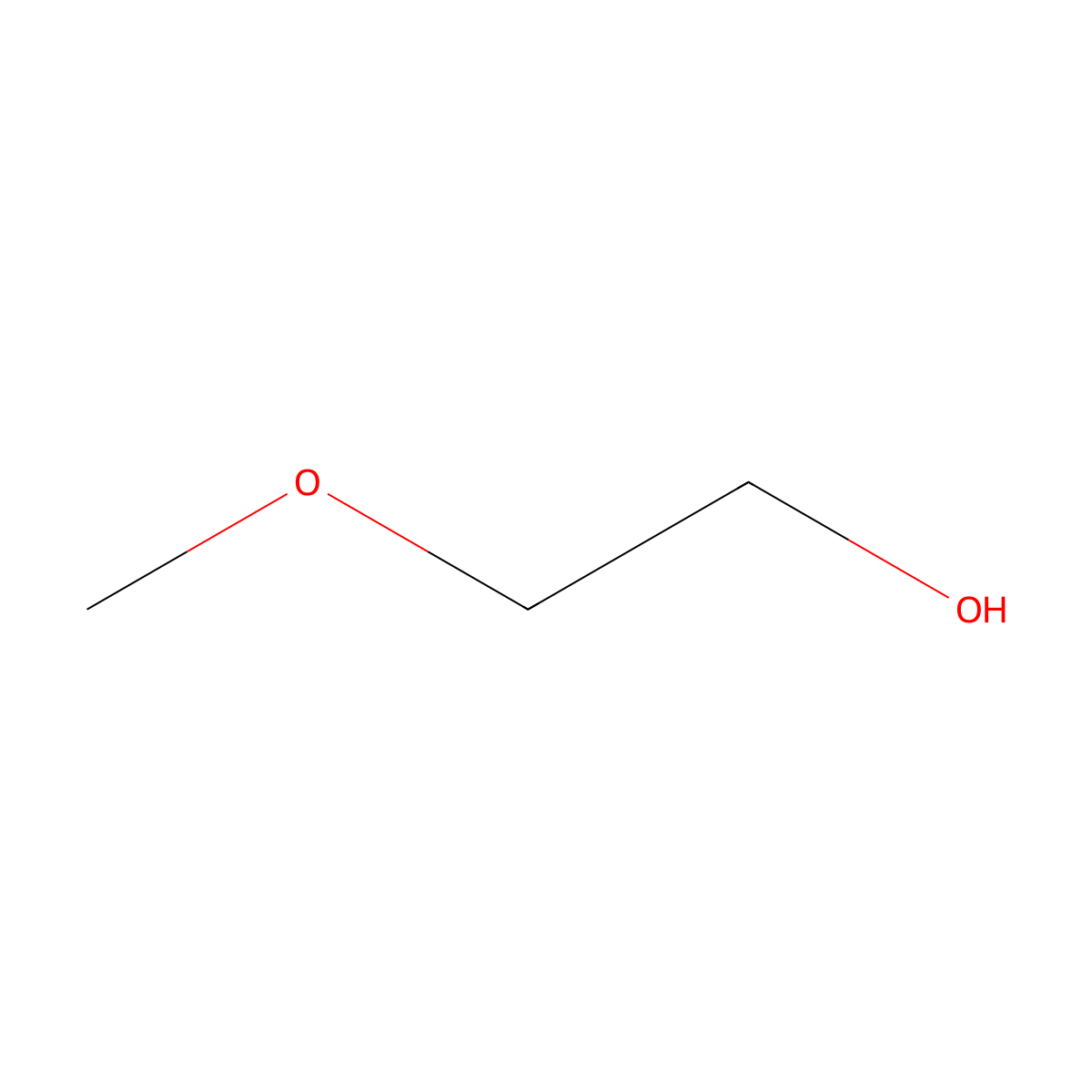 2-Methoxyethanol molecular structure, CAS 109-86-4