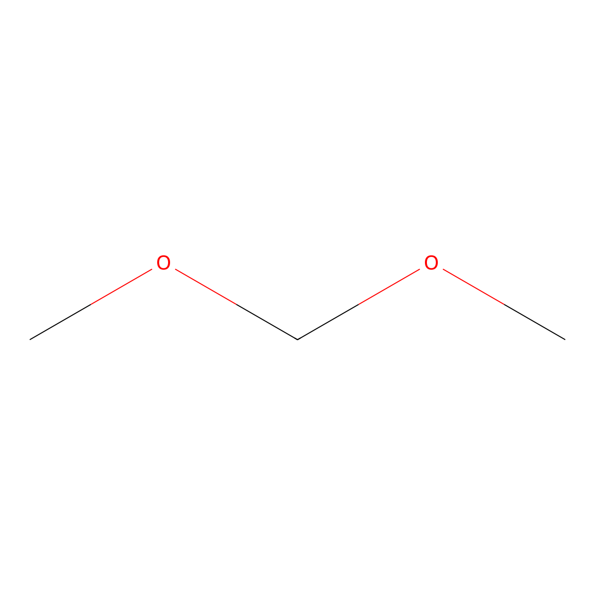 Dimethoxymethane molecular structure, CAS 109-87-5