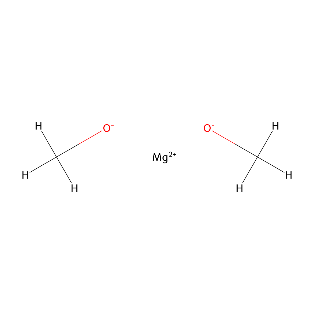 Magnesium methoxide molecular structure, CAS 109-88-6