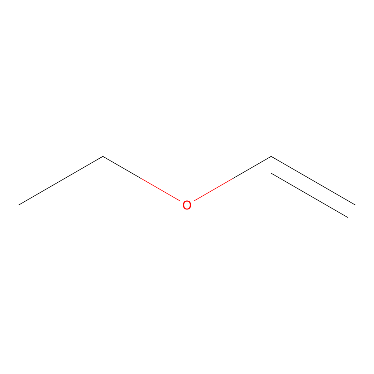 Ethyl vinyl ether molecular structure, CAS 109-92-2