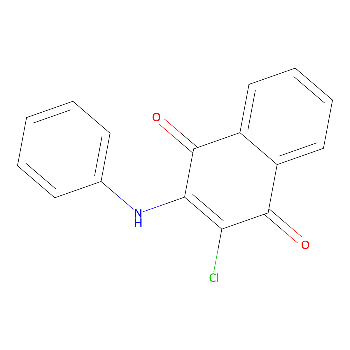 2-Anilino-3-chloro-1,4-naphthoquinone molecular structure, CAS 1090-16-0