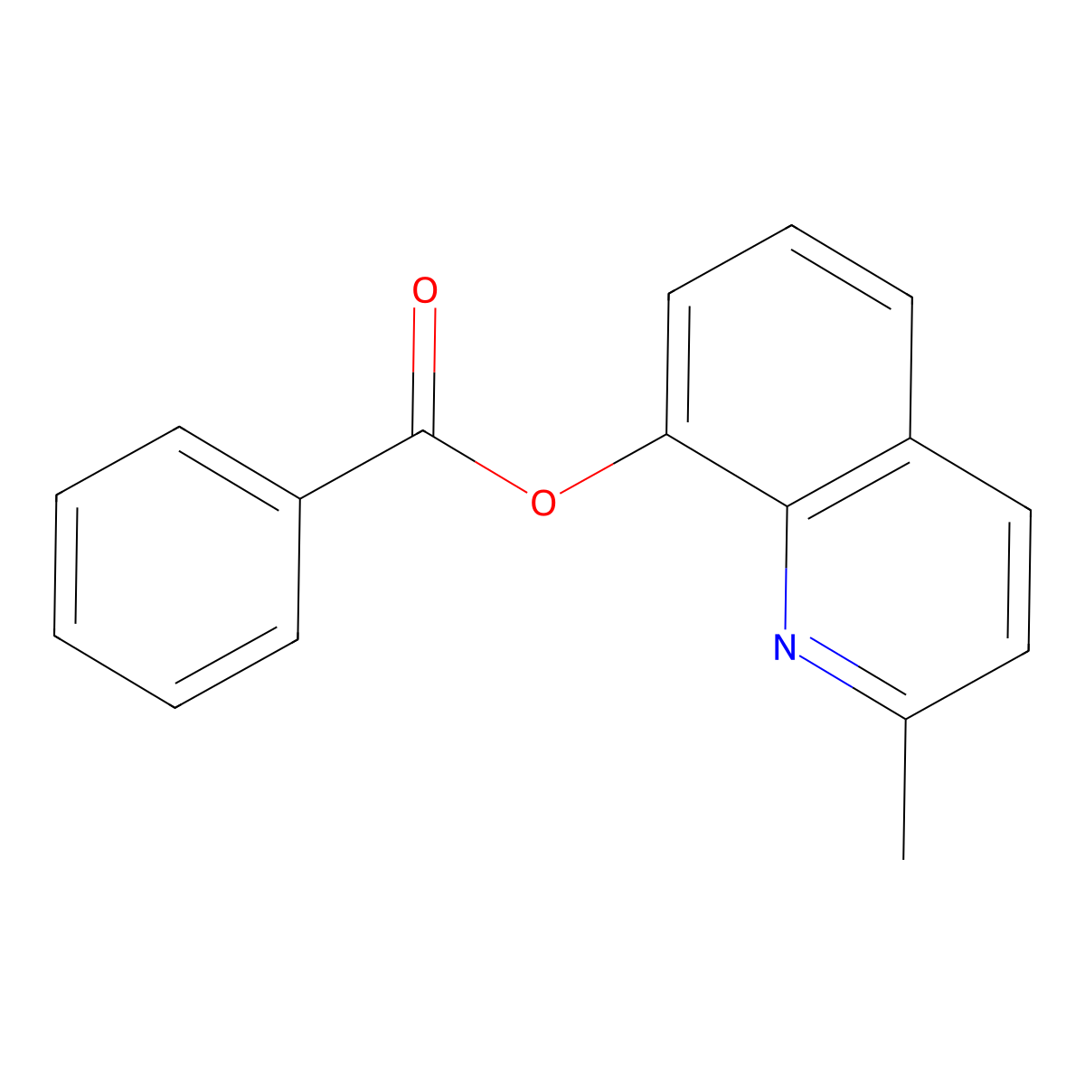2-Methylquinolin-8-yl benzoate molecular structure, CAS 1090-33-1