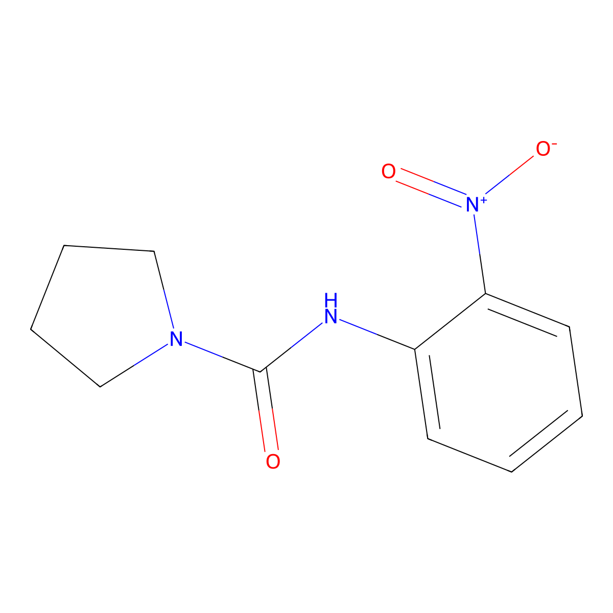 N-(2-nitrophenyl)pyrrolidine-1-carboxamide molecular structure, CAS 1090012-11-5