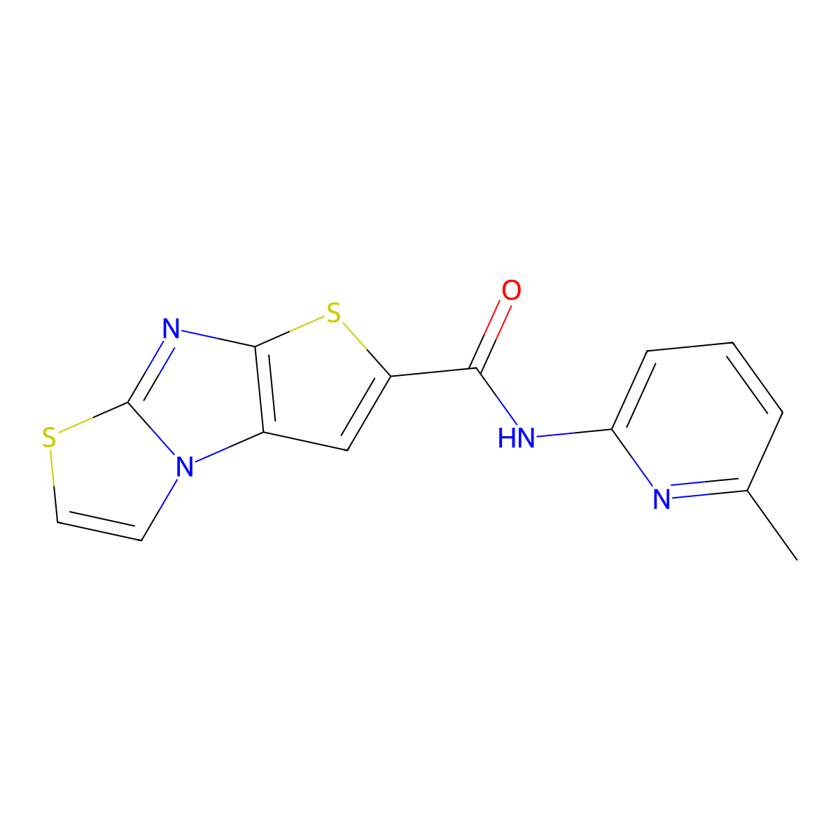 N-(6-Methylpyridin-2-yl)-5,9-dithia-1,7-diazatricyclo[6.3.0.0,2,6]undeca-2(6),3,7,10-tetraene-4-carboxamide molecular structure, CAS 1090031-41-6