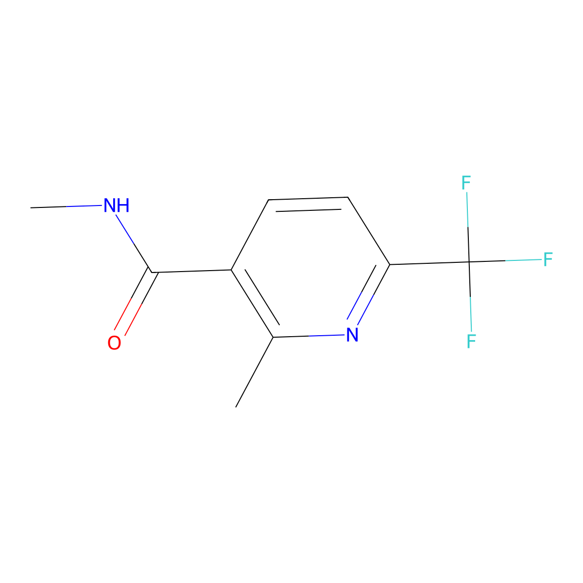 N,2-Dimethyl-6-(trifluoromethyl)nicotinamide molecular structure, CAS 1090043-67-6