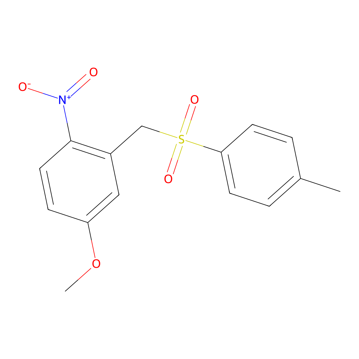 4-Methoxy-2-{[(4-methylphenyl)sulfonyl]methyl}-1-nitrobenzene molecular structure, CAS 109005-38-1