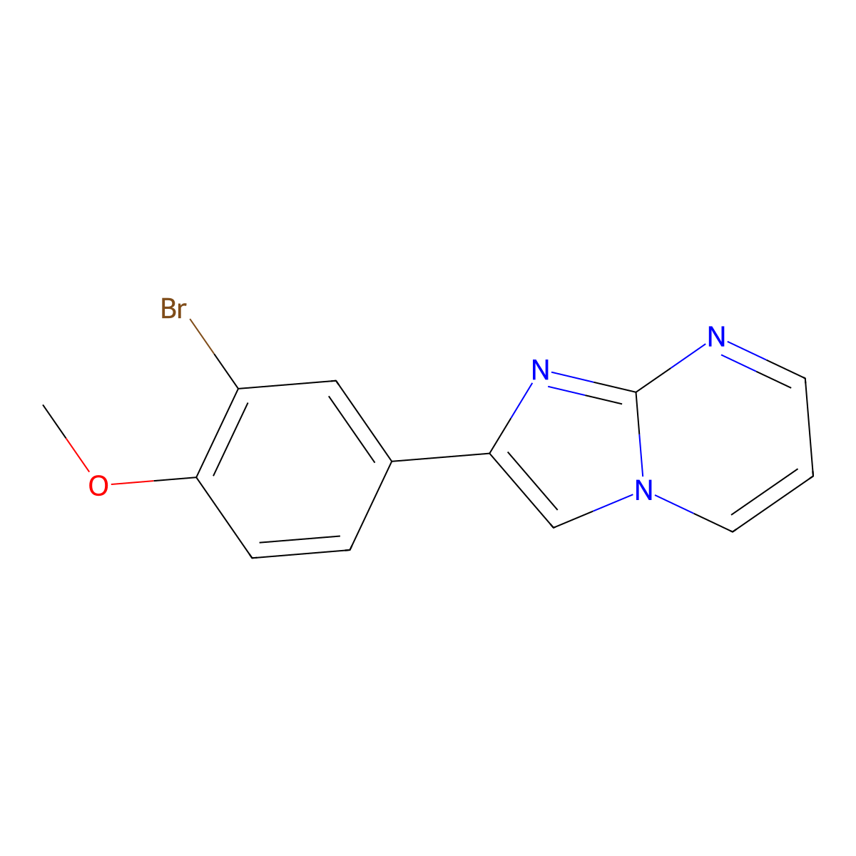 2-(3-Bromo-4-methoxyphenyl)imidazo[1,2-a]pyrimidine molecular structure, CAS 109016-34-4