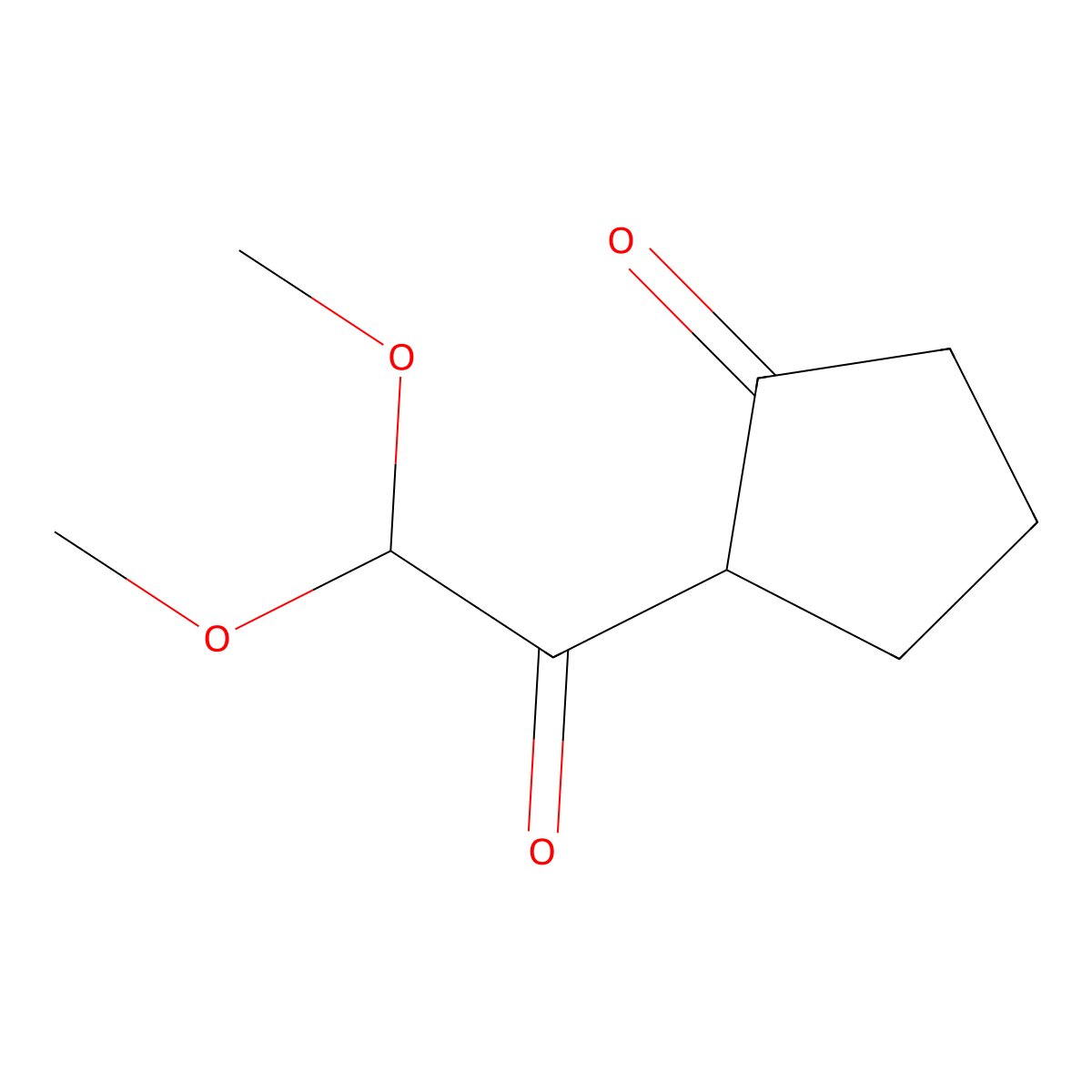 2-(2,2-Dimethoxyacetyl)cyclopentan-1-one molecular structure, CAS 109018-24-8