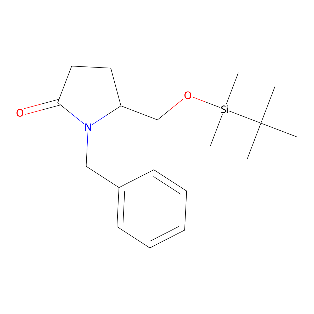 (S)-1-Benzyl-5-(((tert-butyldimethylsilyl)oxy)methyl)pyrrolidin-2-one molecular structure, CAS 109021-54-7