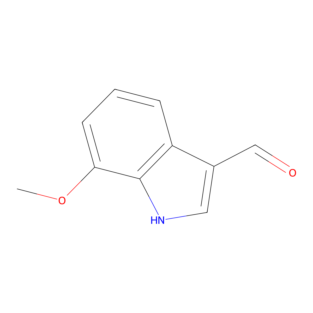 7-Methoxy-3-indolecarboxaldehyde molecular structure, CAS 109021-59-2