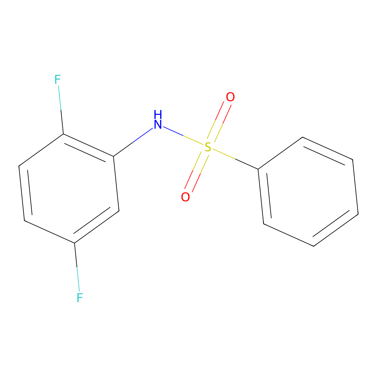 N-(2,5-difluorophenyl)benzenesulfonamide molecular structure, CAS 109023-72-5