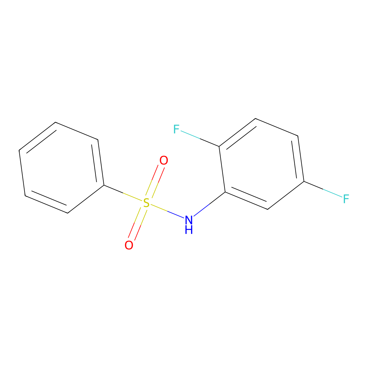 N-(2,5-difluorophenyl)benzenesulfonamide molecular structure, CAS 109023-72-5