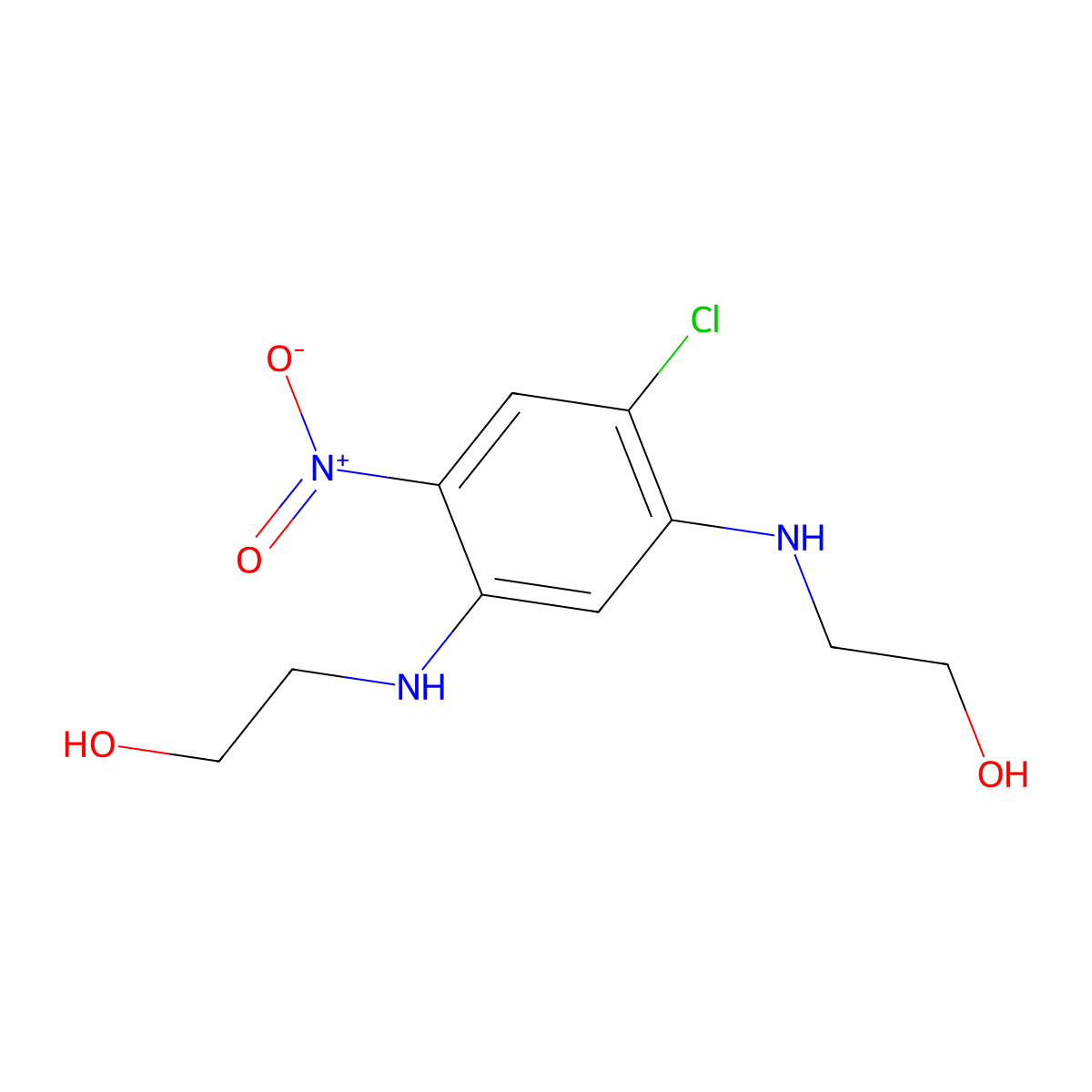 HC Yellow no. 10 molecular structure, CAS 109023-83-8
