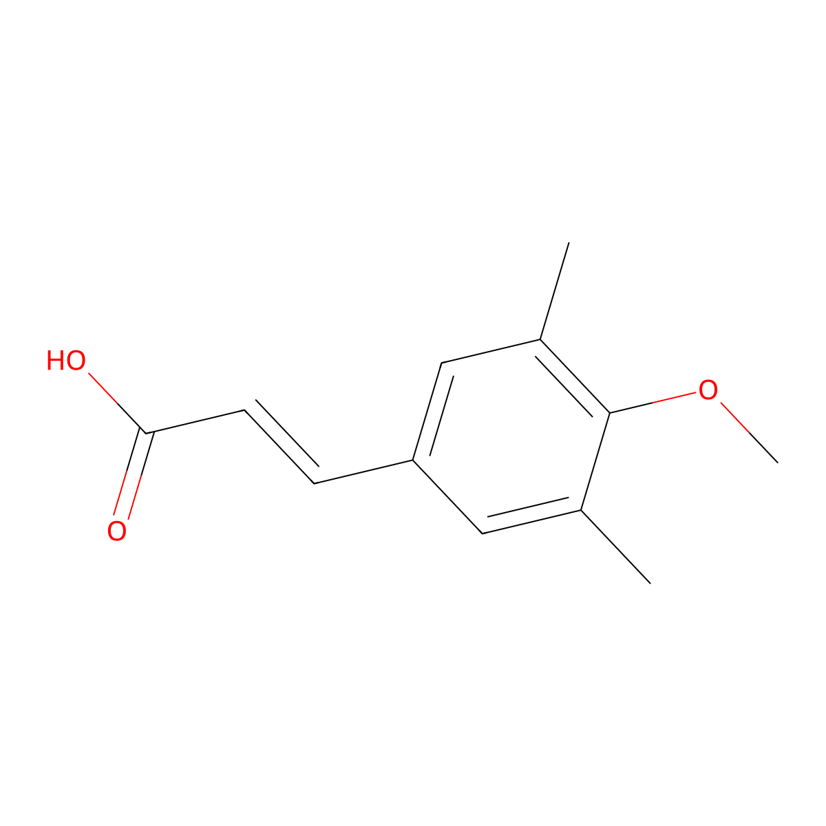3-(4-Methoxy-3,5-dimethylphenyl)prop-2-enoic acid molecular structure, CAS 109025-40-3