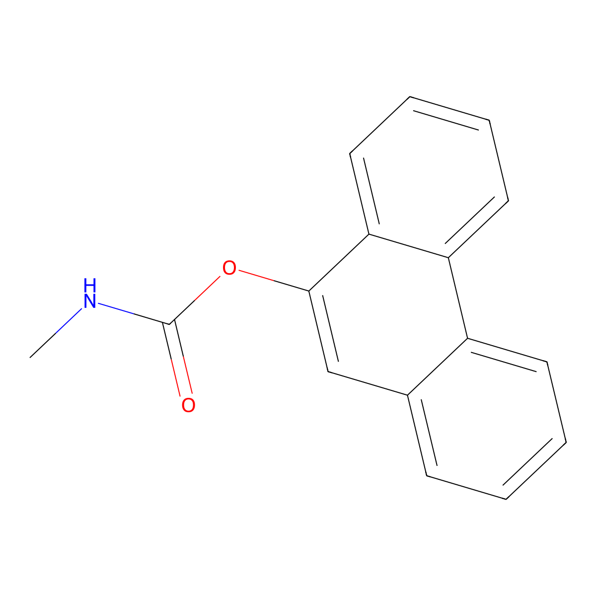 9-Phenanthryl N-methylcarbamate molecular structure, CAS 109032-48-6