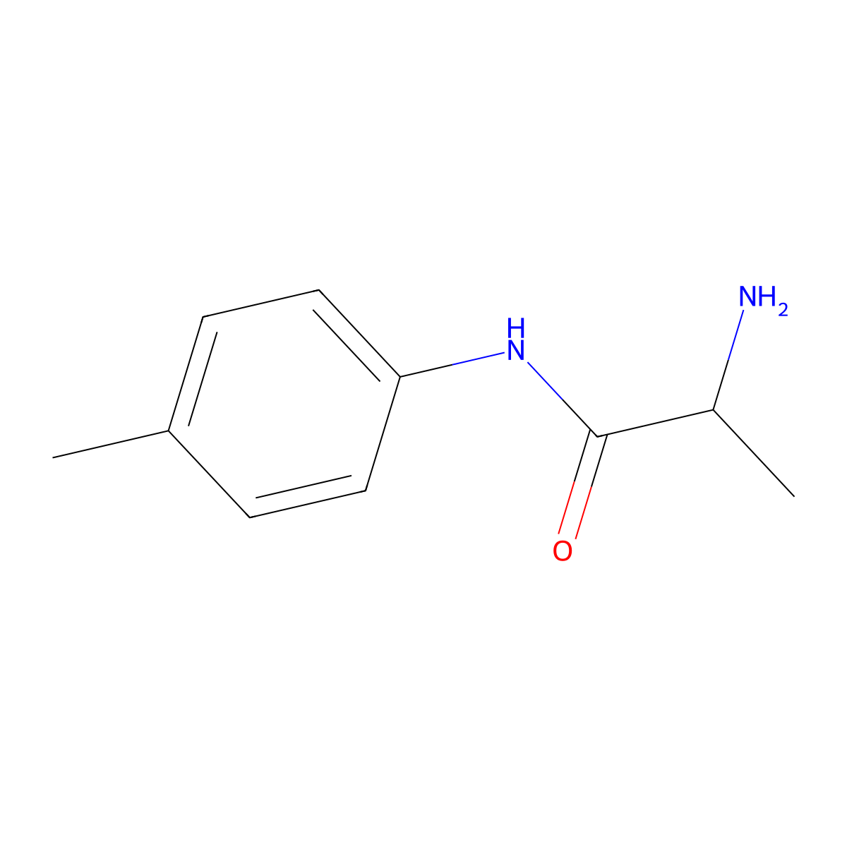 2-amino-N-(4-methylphenyl)propanamide molecular structure, CAS 109032-69-1