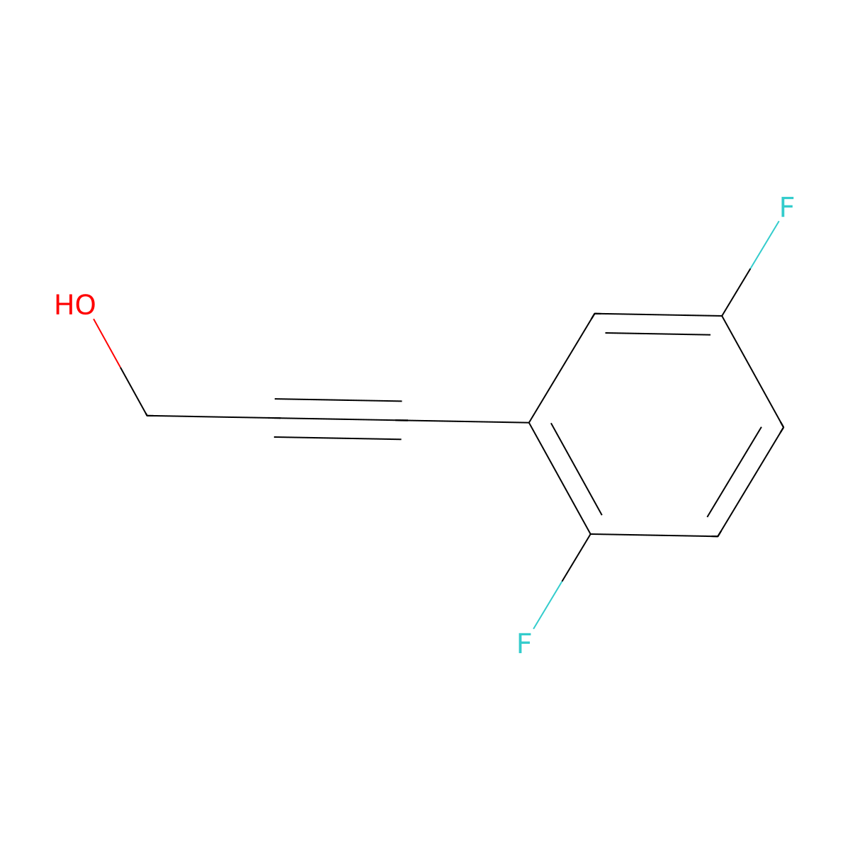 3-(2,5-Difluorophenyl)prop-2-yn-1-ol molecular structure, CAS 109034-27-7