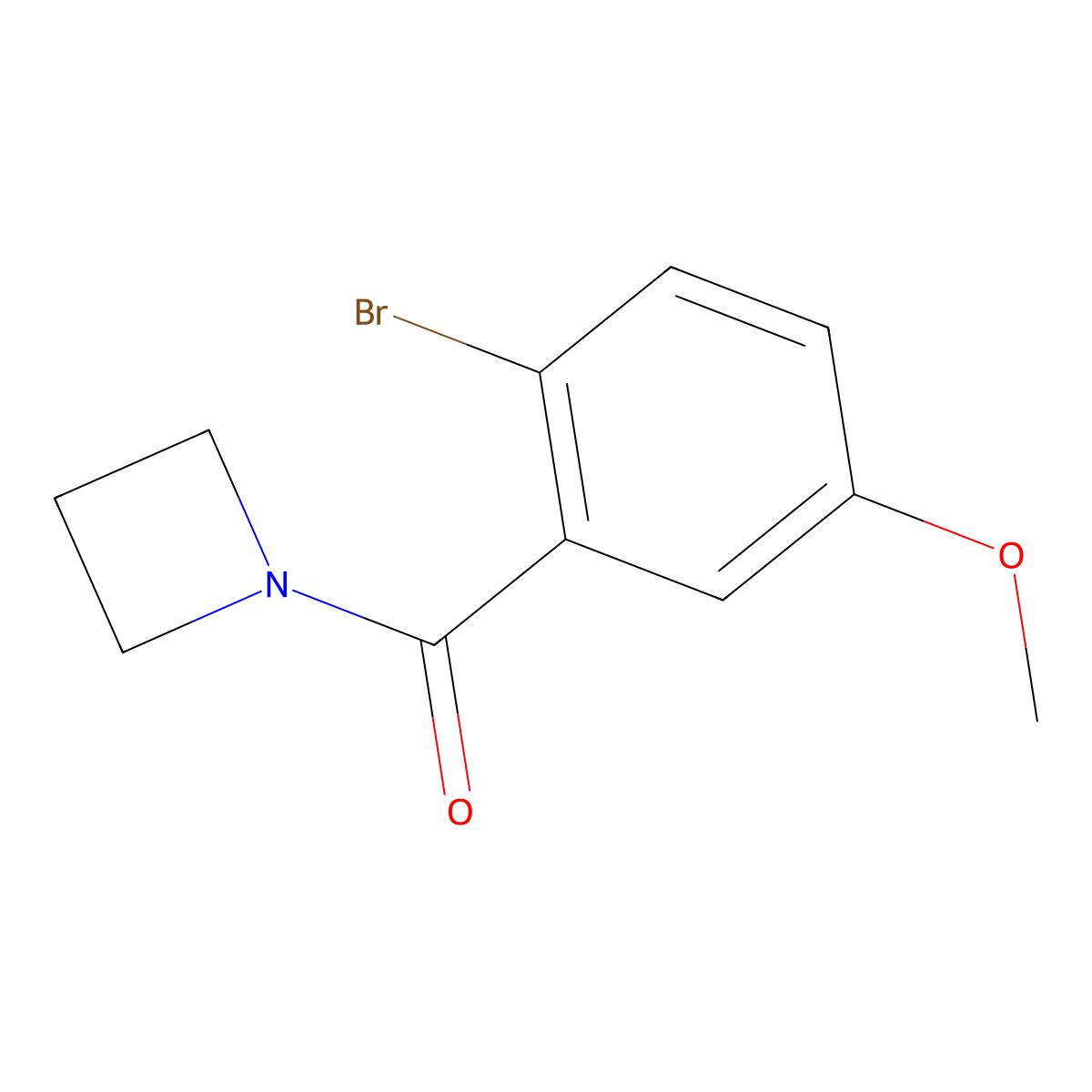 1-(2-Bromo-5-methoxybenzoyl)azetidine molecular structure, CAS 1090366-23-6
