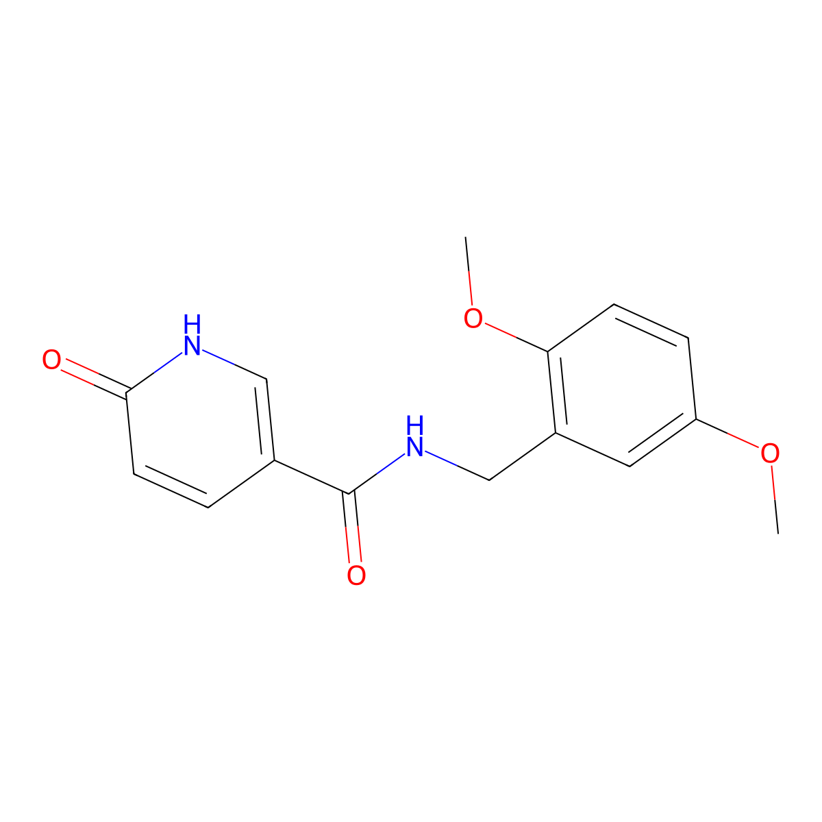 N-[(2,5-dimethoxyphenyl)methyl]-6-hydroxypyridine-3-carboxamide molecular structure, CAS 1090372-63-6