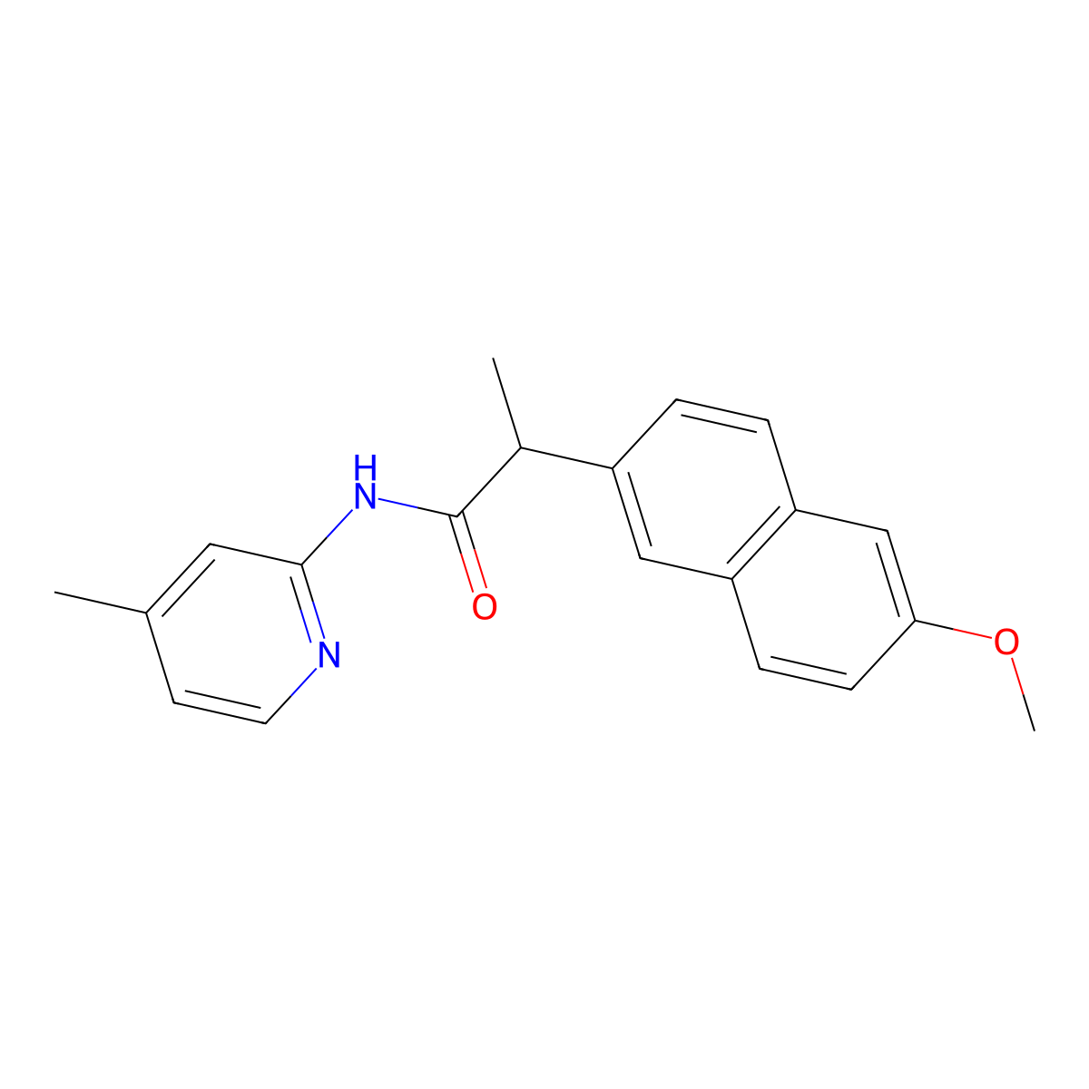 2-(6-methoxynaphthalen-2-yl)-N-(4-methylpyridin-2-yl)propanamide molecular structure, CAS 1090380-37-2