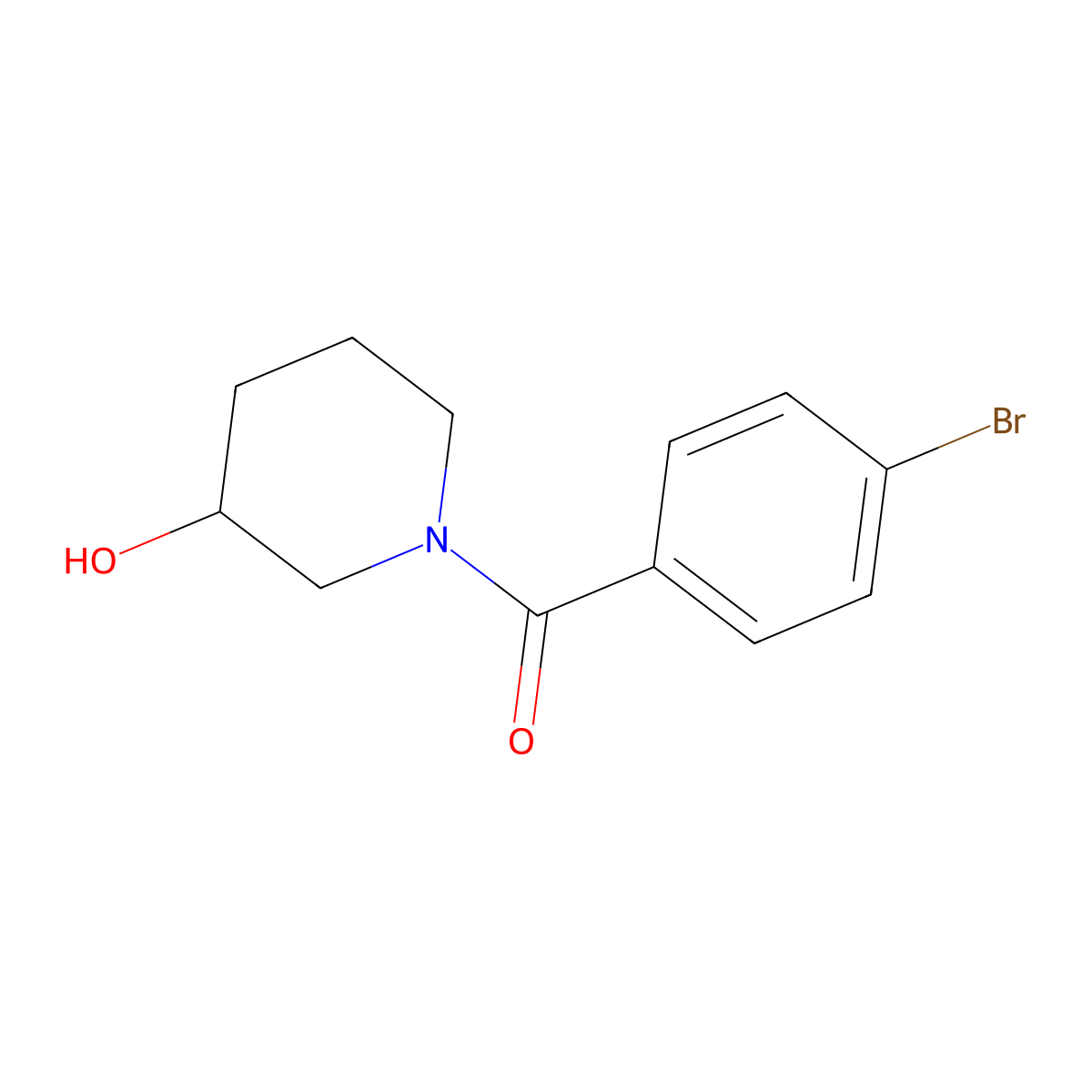 1-(4-Bromobenzoyl)piperidin-3-OL molecular structure, CAS 1090385-73-1