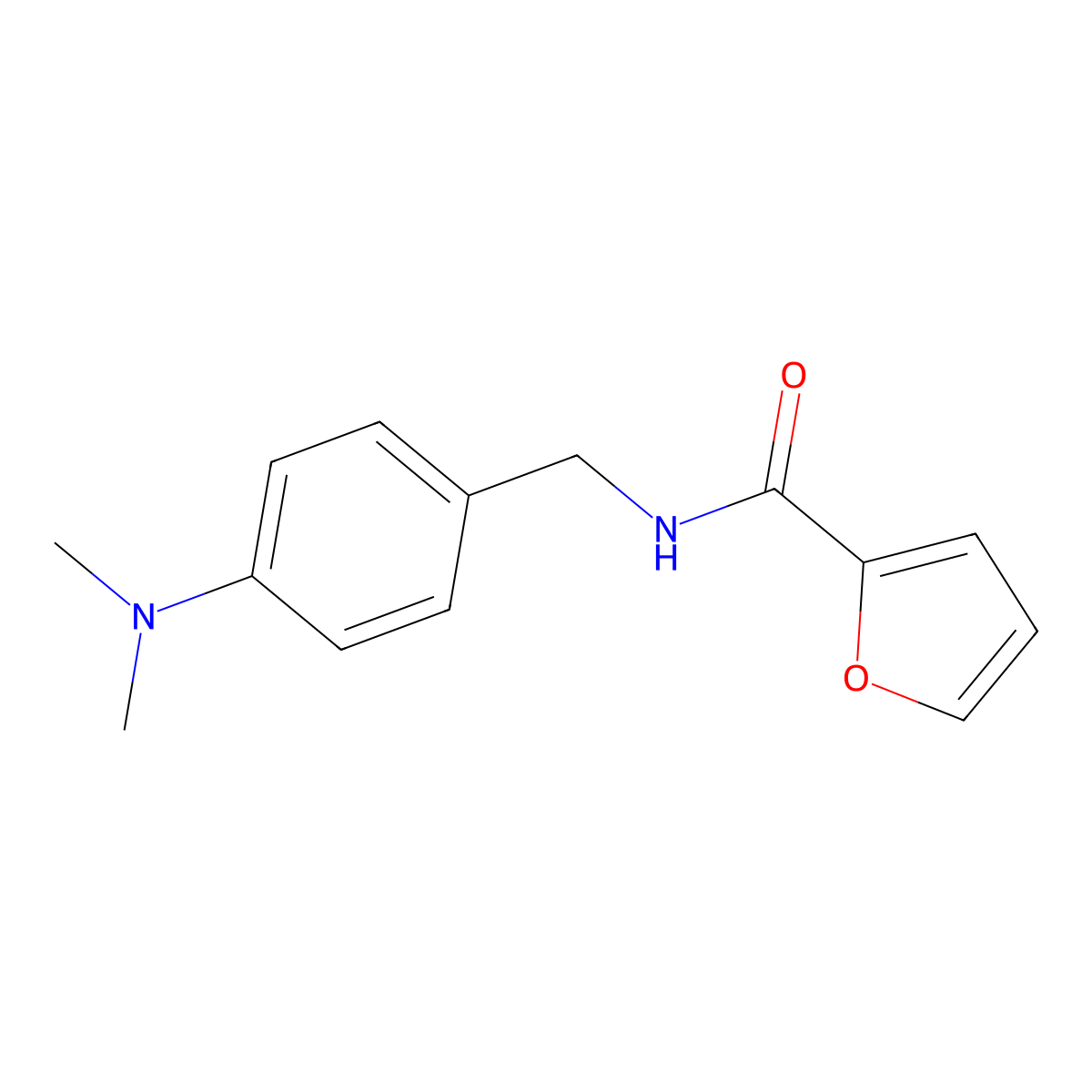 n-(4-(Dimethylamino)benzyl)furan-2-carboxamide molecular structure, CAS 1090390-77-4