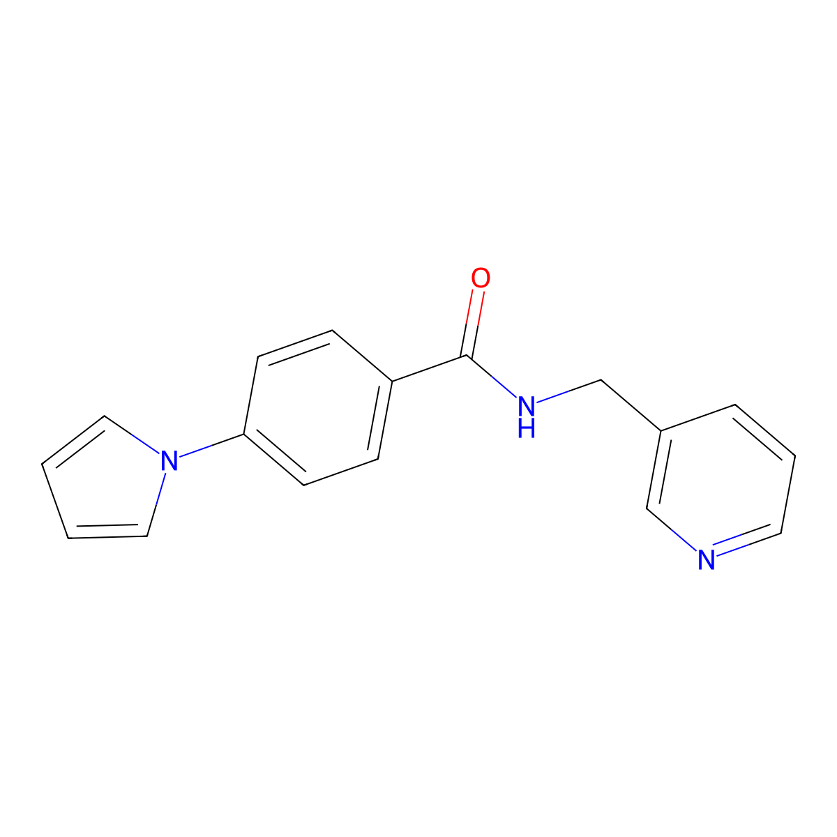N-(3-pyridinylmethyl)-4-(1H-pyrrol-1-yl)benzamide molecular structure, CAS 1090407-45-6