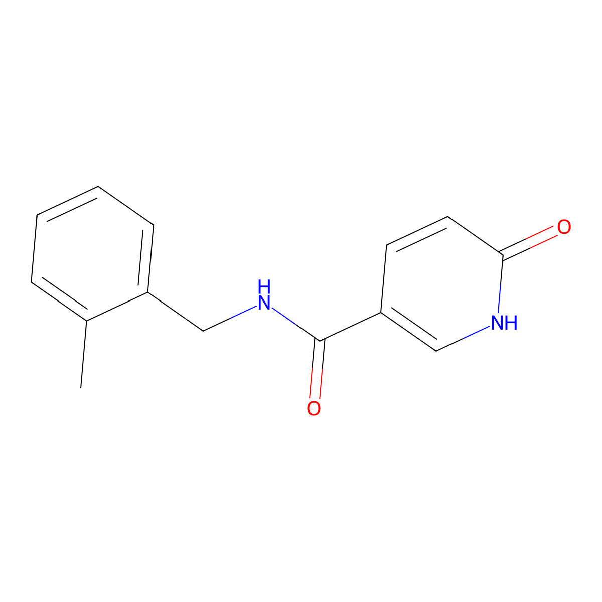 6-hydroxy-N-[(2-methylphenyl)methyl]pyridine-3-carboxamide molecular structure, CAS 1090415-22-7