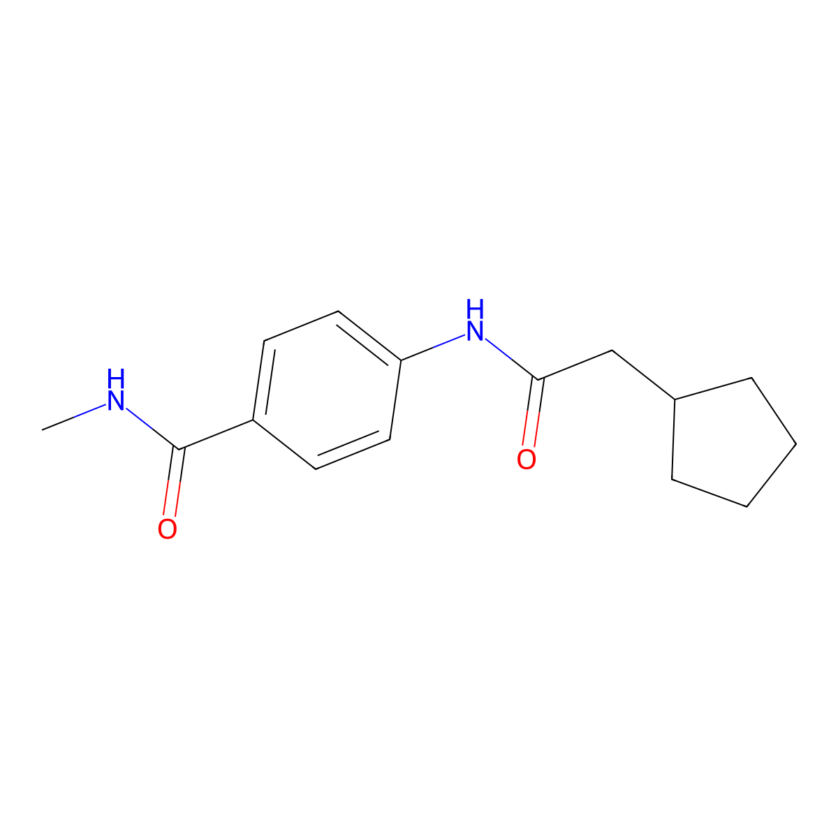 4-[(cyclopentylacetyl)amino]-N-methylbenzamide molecular structure, CAS 1090417-52-9