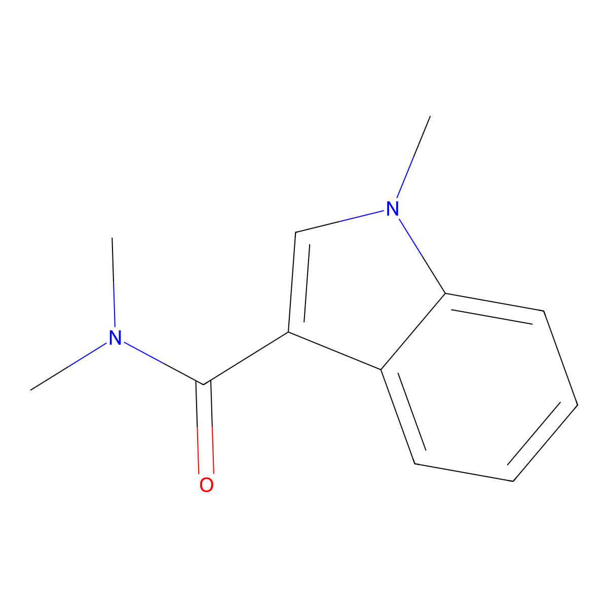 N,N,1-Trimethyl-1H-indole-3-carboxamide molecular structure, CAS 1090423-55-4