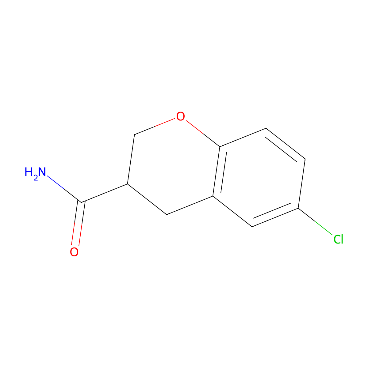 6-Chloro-chroman-3-carboxylic acid amide molecular structure, CAS 1090424-28-4