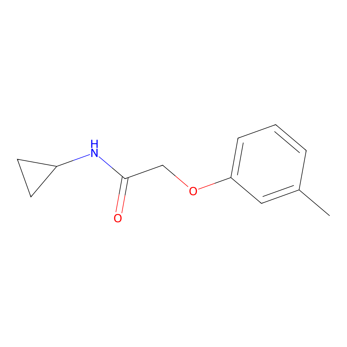 n-Cyclopropyl-2-(m-tolyloxy)acetamide molecular structure, CAS 1090425-14-1