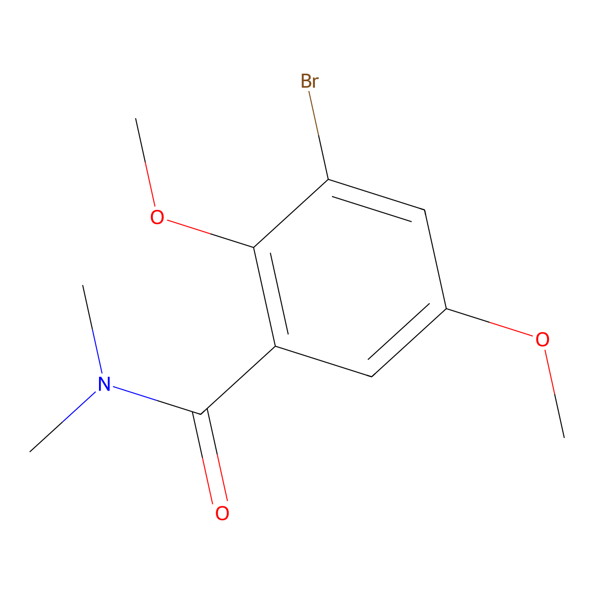 3-bromo-2,5-dimethoxy-N,N-dimethylbenzamide molecular structure, CAS 1090427-79-4