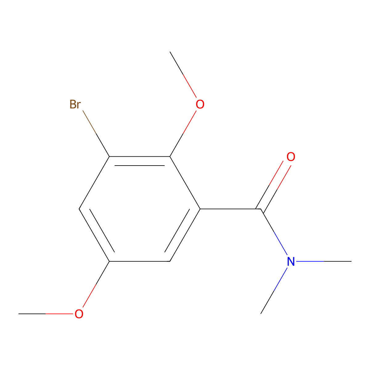 3-bromo-2,5-dimethoxy-N,N-dimethylbenzamide molecular structure, CAS 1090427-79-4