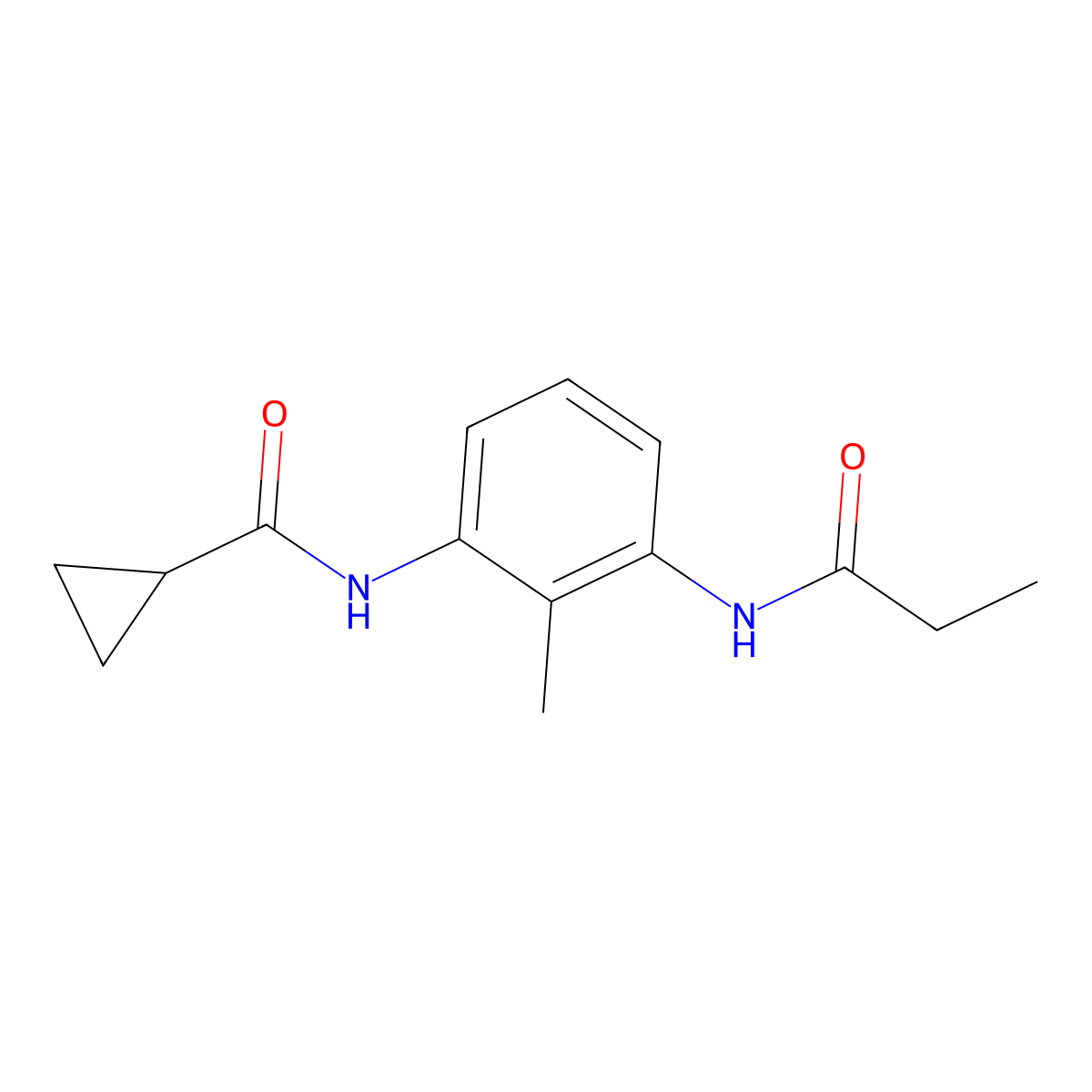 N-[2-methyl-3-(propionylamino)phenyl]cyclopropanecarboxamide molecular structure, CAS 1090435-44-1