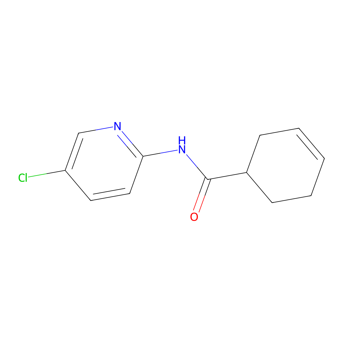 N-(5-chloro-2-pyridinyl)-3-cyclohexene-1-carboxamide molecular structure, CAS 1090445-81-0