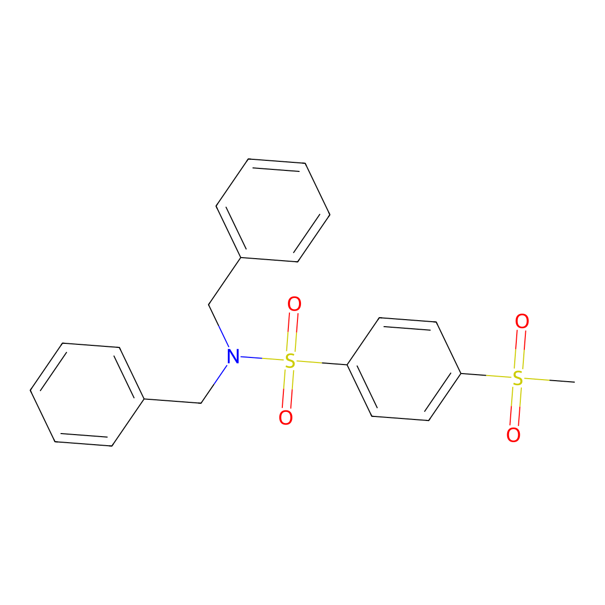 N,N-dibenzyl-4-methanesulfonylbenzene-1-sulfonamide molecular structure, CAS 1090447-28-1