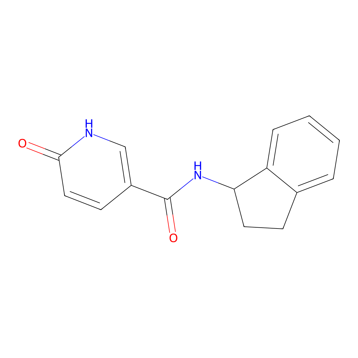 N-(2,3-dihydro-1H-inden-1-yl)-6-hydroxypyridine-3-carboxamide molecular structure, CAS 1090449-40-3