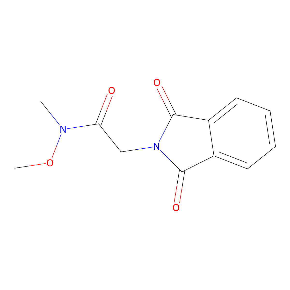 2-(1,3-Dioxoisoindolin-2-YL)-N-methoxy-N-methylacetamide molecular structure, CAS 1090469-33-2
