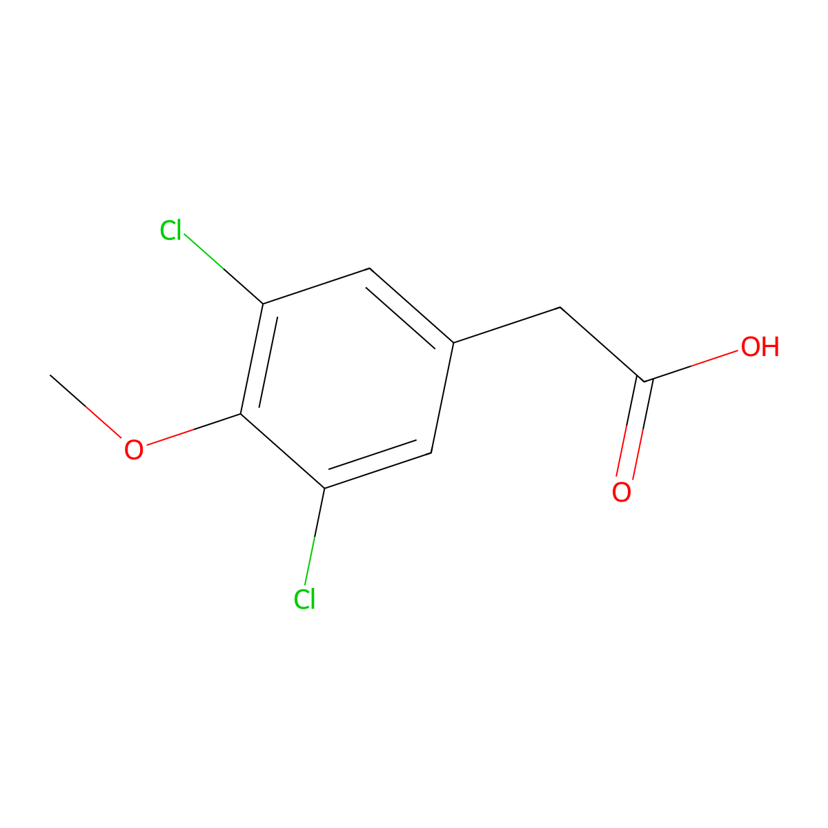 2-(3,5-Dichloro-4-methoxyphenyl)acetic acid molecular structure, CAS 109047-54-3