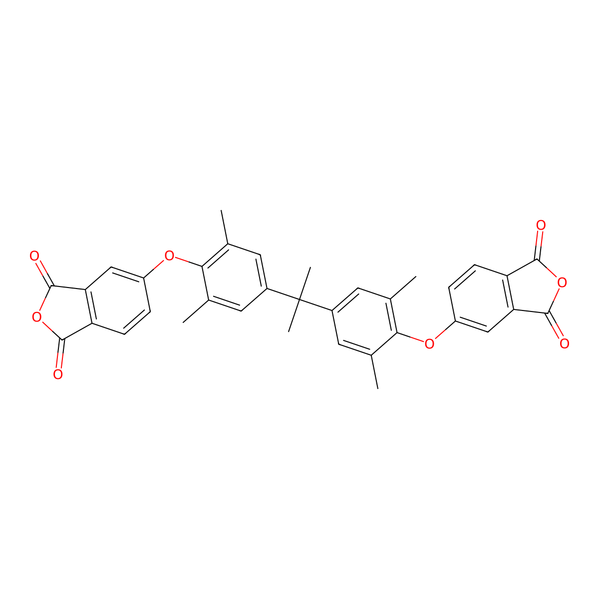 5,5'-[[Propane-2,2-diylbis(2,6-dimethyl-4,1-phenylene)]bis(oxy)]bis(isobenzofuran-1,3-dione) molecular structure, CAS 109048-22-8