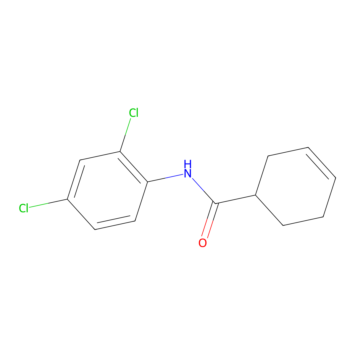 N-(2,4-dichlorophenyl)-3-cyclohexene-1-carboxamide molecular structure, CAS 1090491-88-5
