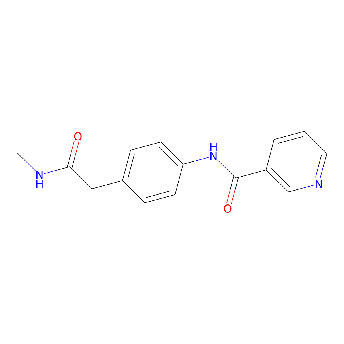 N-{4-[2-(methylamino)-2-oxoethyl]phenyl}nicotinamide molecular structure, CAS 1090494-05-5