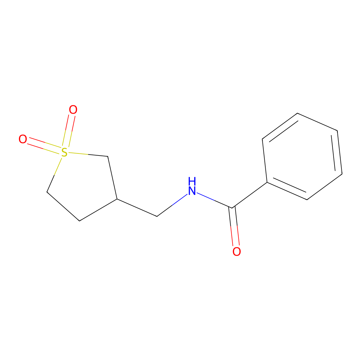 N-((1,1-dioxidotetrahydrothiophen-3-yl)methyl)benzamide molecular structure, CAS 1090504-61-2