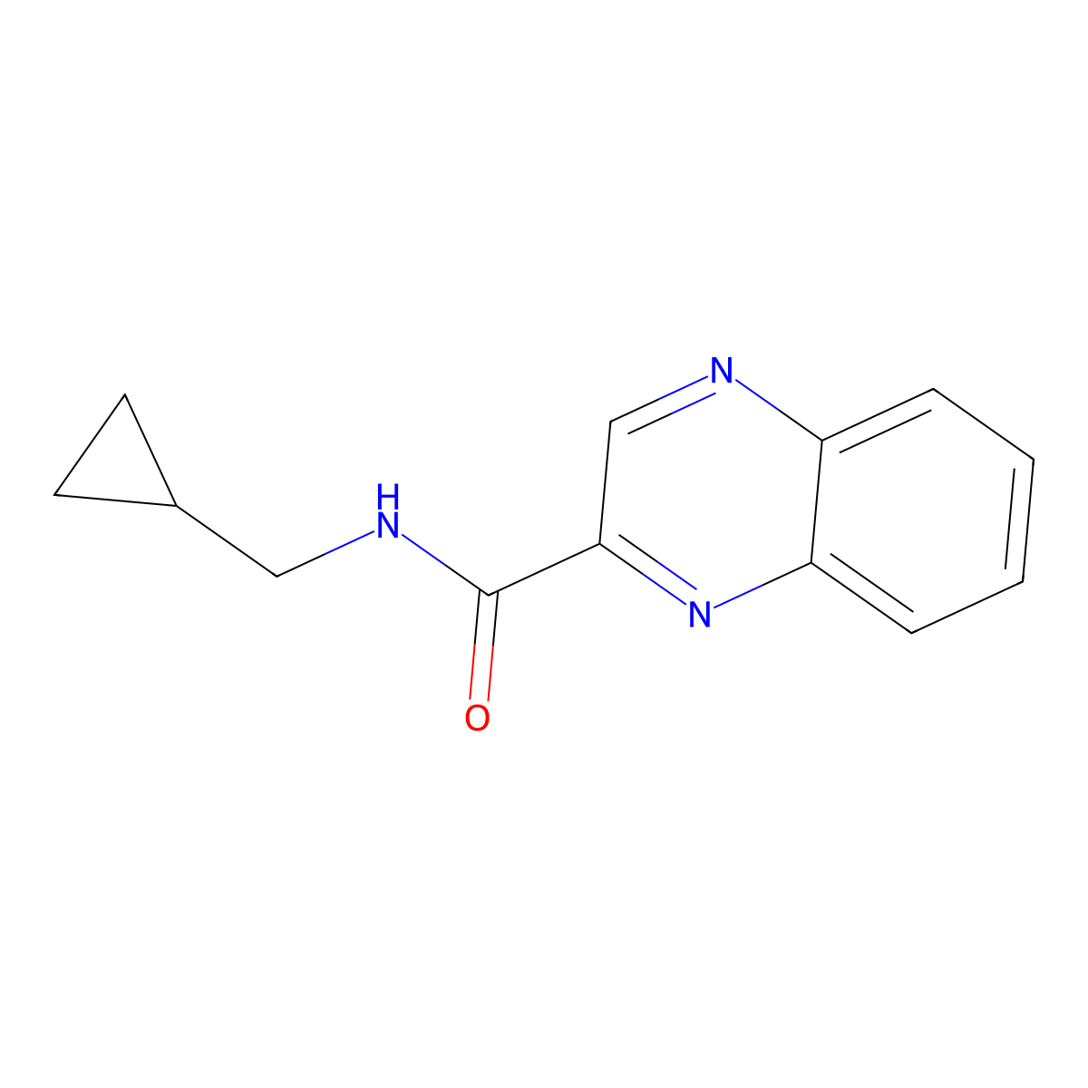 N-(cyclopropylmethyl)quinoxaline-2-carboxamide molecular structure, CAS 1090506-52-7