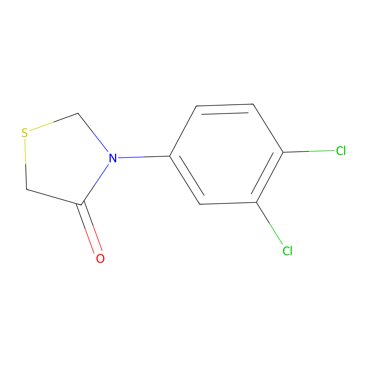 3-(3,4-Dichlorophenyl)-1,3-thiazolidin-4-one molecular structure, CAS 109052-15-5
