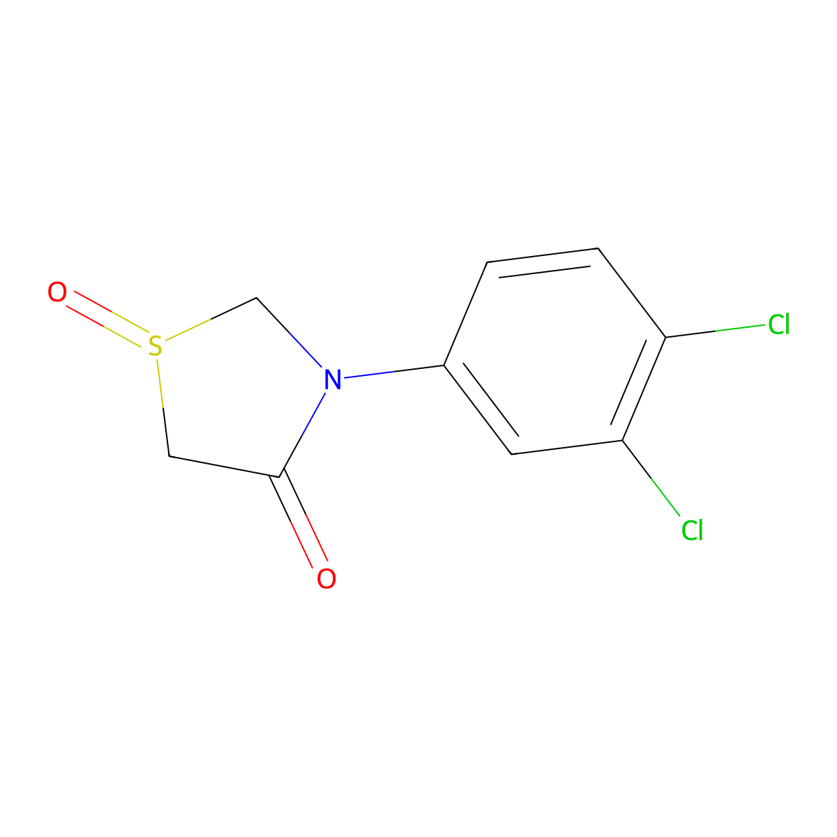 3-(3,4-Dichlorophenyl)-1-oxo-1,3-thiazolidin-4-one molecular structure, CAS 109052-16-6