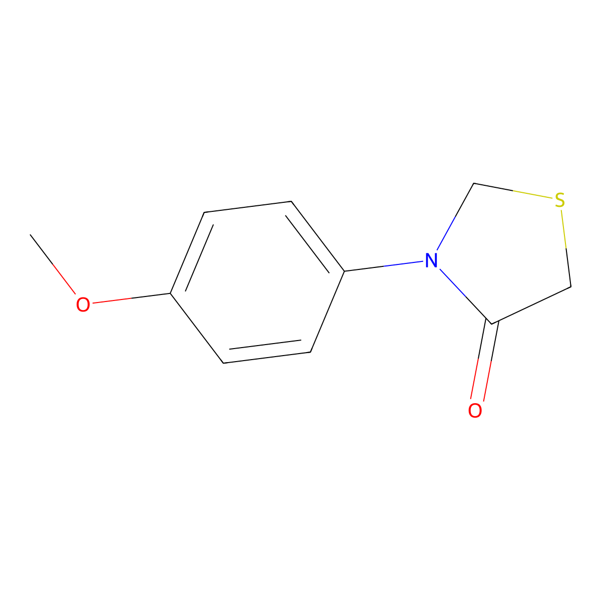 3-(4-Methoxyphenyl)-1,3-thiazolidin-4-one molecular structure, CAS 109052-41-7